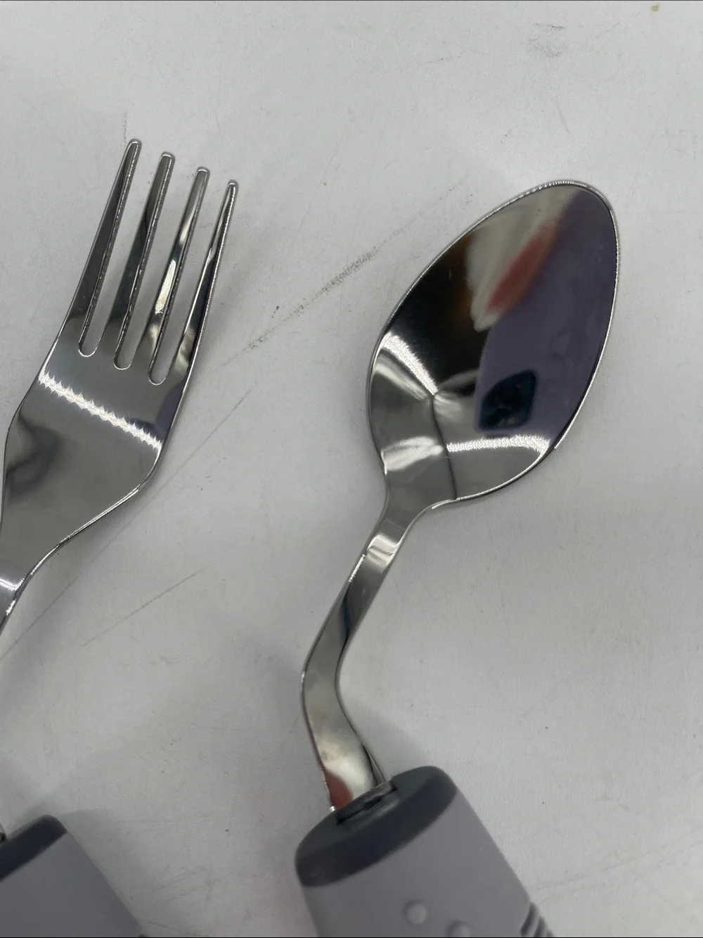 BASESMALL Left-Handed Adaptive Angled Utensil Set of 4